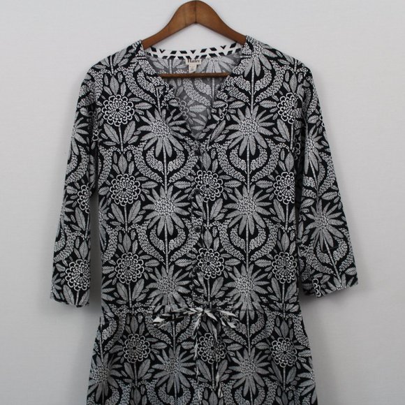 Hatley Black & White Drawstring Dress - Picture 2 of 16